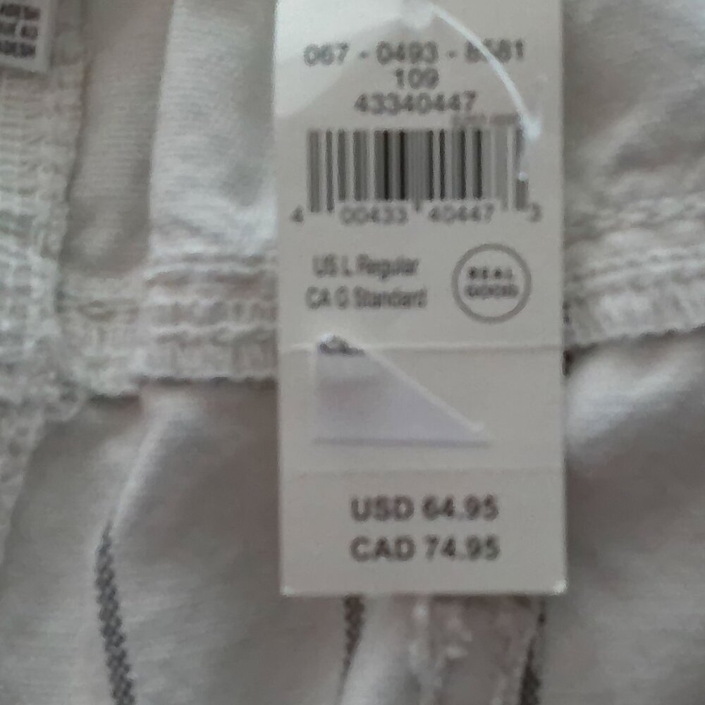 AERIE NWT Pull-On Cream w/ Black Stripe Wide Leg Pants w/Pockets & Loop S - Picture 6 of 13